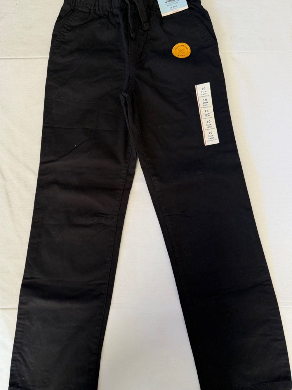 Cat & Jack Kids Black Pull On Pants Size 10 Slim NWT